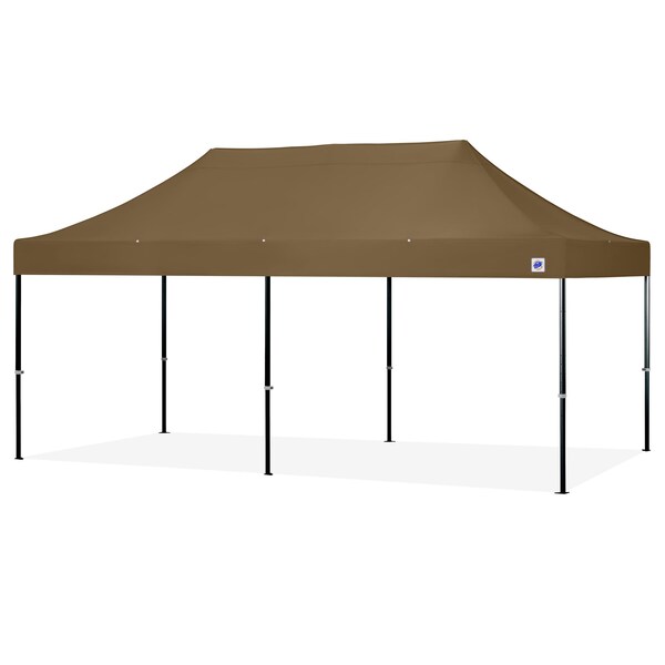 TAA Compliant Endeavor Shelter, 10' W x 20' L, Black Aluminum Frame, Coyote Brown Vented Top